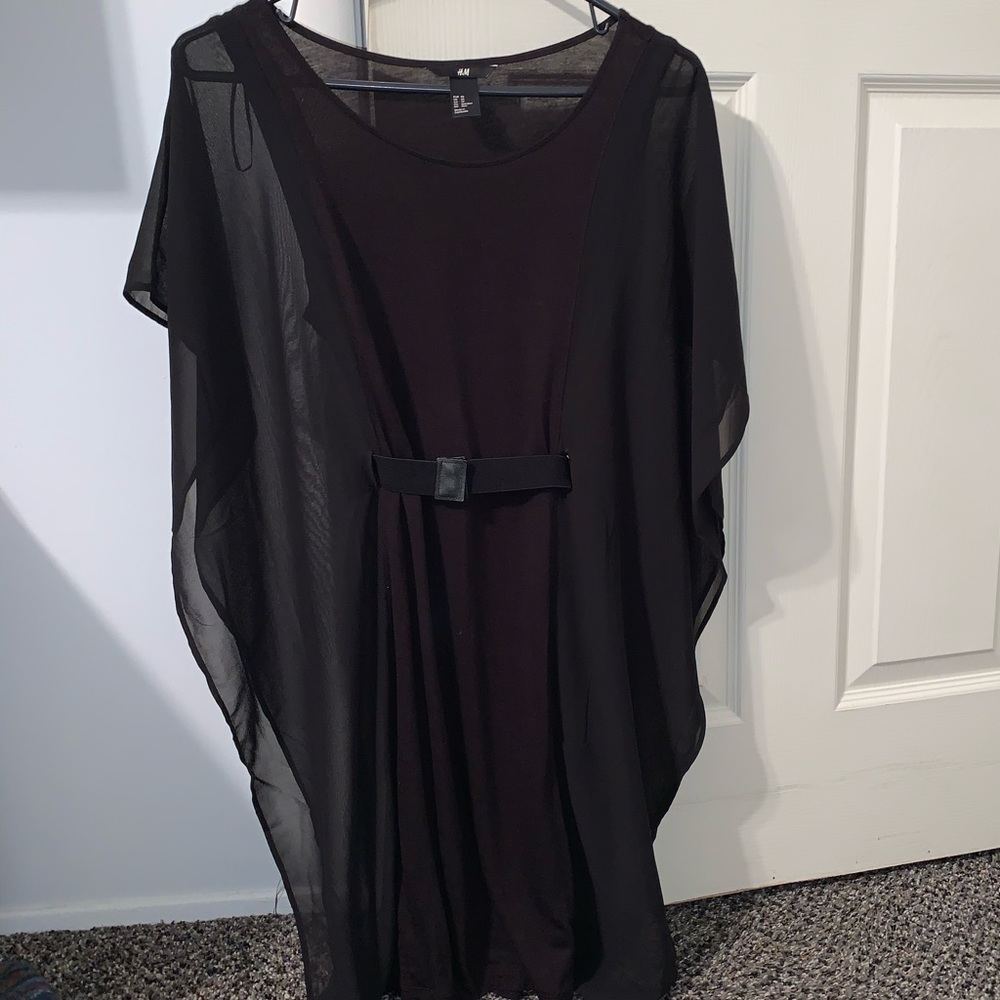 H&M belted blouse dress